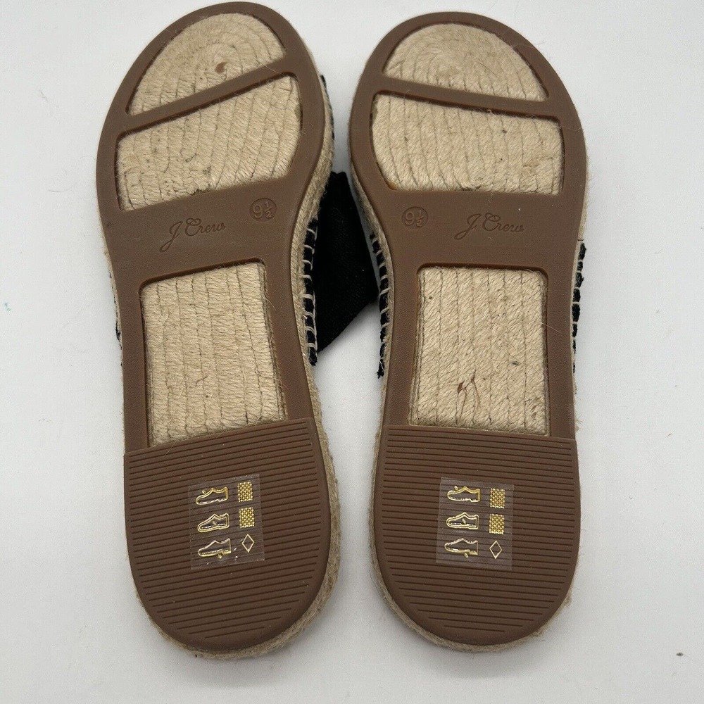 J.Crew Women's Twisted Knot Espadrille Sandals in Black Canvas Size 9.5 - Picture 7 of 8